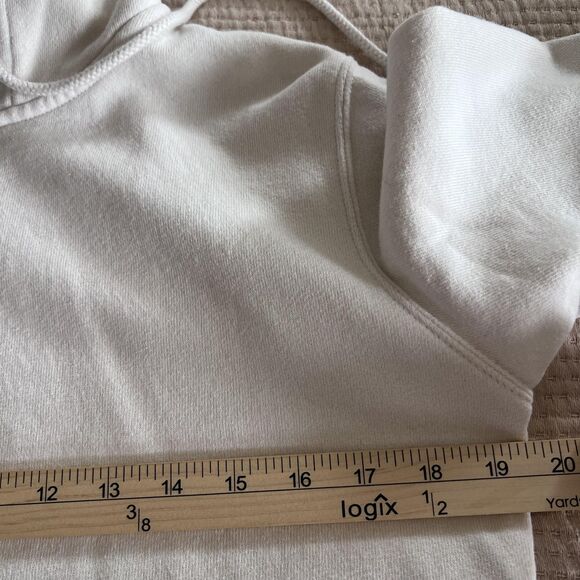 Brandy Melville Hoodie Womens Extra Small White Full Zip Fleece Lined Pockets - Picture 10 of 11